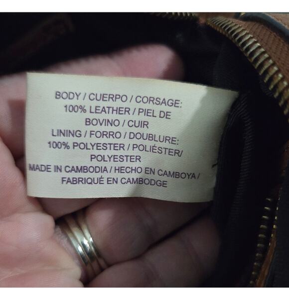 Etienne Aigner Large Logo Brown Preppy Vintage Leather Crossbody Handbag - Picture 10 of 13